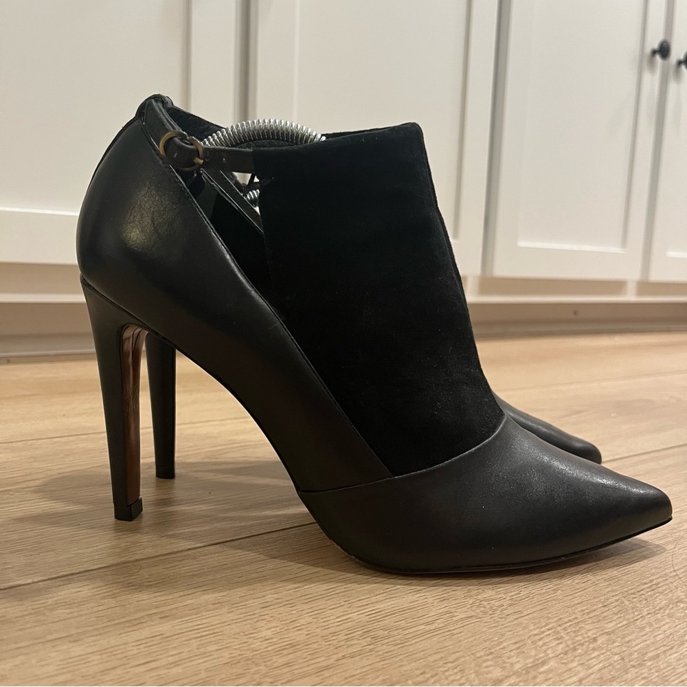 10 Crosby Derek Lam Sleek Black Leather Booties